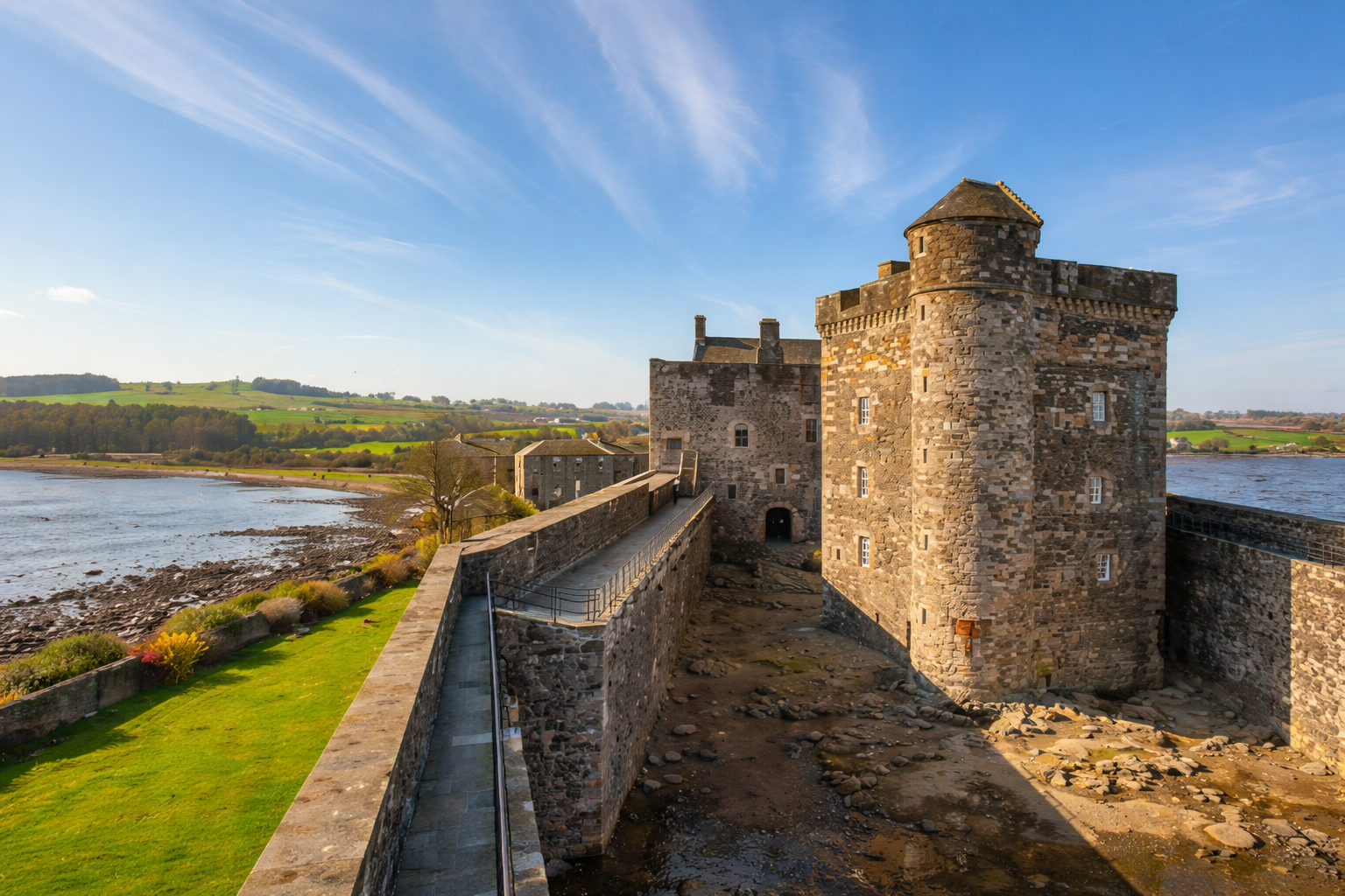 Doune Castle courtyard — Castle Leoch filming location on the Outlander tour from Glasgow