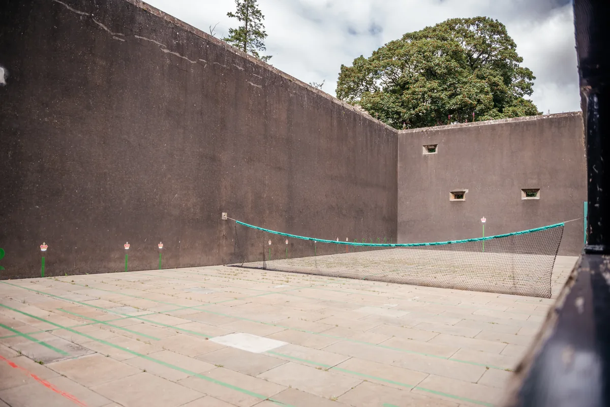 The 1539 real tennis court at Falkland Palace — one of the oldest in the world still in use